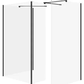 Cersanit Mille SET B807 Walk-In pevný černý čiré sklo S601-194