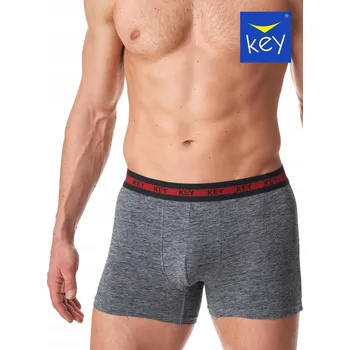 Boxerky PÁNSKÉ BOXERKY KEY MXH 178 šedé BAVLNA XXL