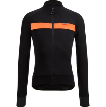 cyklistický dres Dres s dlouhým rukávem SANTINI Adapt Wool Orange, S