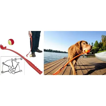 Hračka pro psa Aportovací házedlo s míčkem