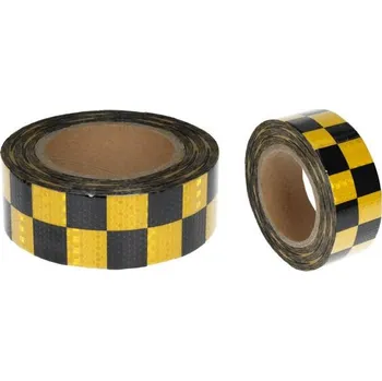 Izolační páska Reflexní lepící páska 25m žlutá-černá