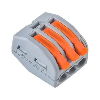 Sada nářadí JINH 50 ks CMK413(3P) pákové rychlospojky pro elektrické dráty 32A 450V Svorkovnice konektory s 3 porty pro pevné a flexibilní vodiče