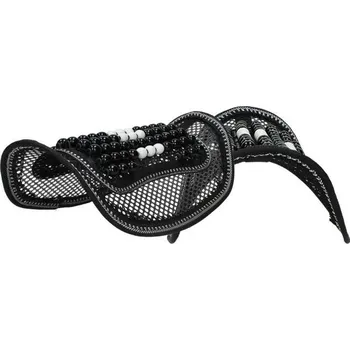 Masážní ergonomická opěrka zad černá - masážní kuličky