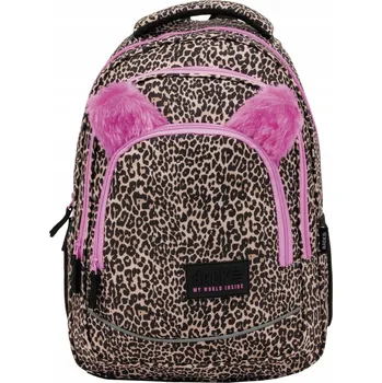 Školní batoh Školní batoh Back Up, vícekomorový, černý, růžový, vícebarevný