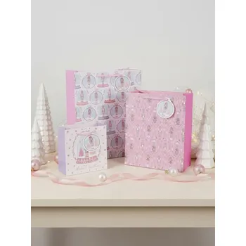 Dárková taška Sinsay - Vánoční dárkové tašky s motivem louskáčka 9 pack - pastelová růžová - 924GG-03X - 924GG-03X-ONE