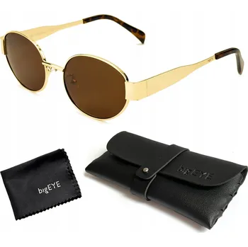 Sluneční brýle Sluneční brýle bigEYE zlaté kovové polarizační UV-400