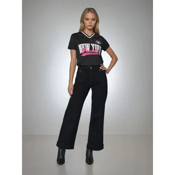 Dámské džíny Sinsay - Džíny wide leg - černá - 895FI-99J - 895FI-99J-40