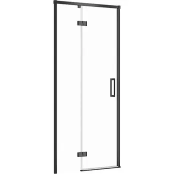 Sprchové dveře Cersanit Larga sprchové dveře čiré s panty 90x195 L černá S932-128