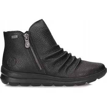 Dámská zimní obuv Dámské kotníkové boty Rieker Z0056 zimní černé zateplené kožené široké 42