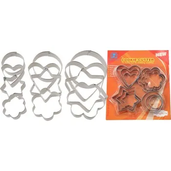 Vykrajovátko Vykrajovátka kovová sada 4 druhy 12 kusů