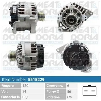 Alternátor Generátor MEAT & DORIA 5515229