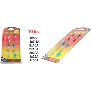 Autopojistky Pojistky do auta 10ks Maxeed