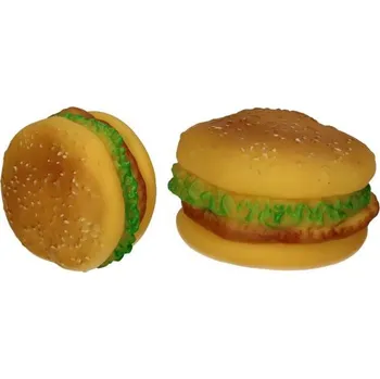 Hračka pro psa Pískací hračka Burger 8cm
