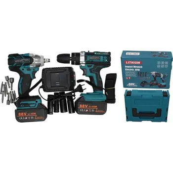 Aku rázový utahovák a Aku Vrtačka + 2 x AKU 21V