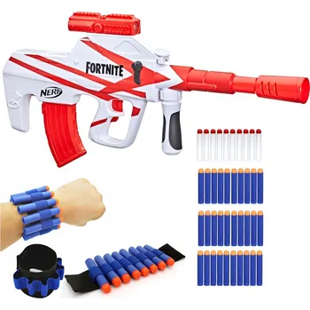 Dětská zbraň Nerf Fortnite B-AR AUG + vesta + 30 šípů + páska na ruku
