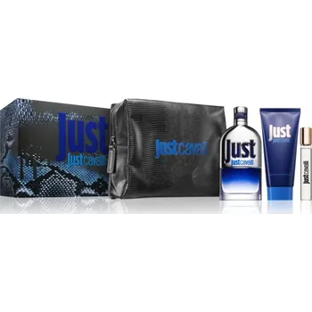 Sprchový gel Roberto Cavalli Just Cavalli Roberto Cavalli Just Cavalli for Men toaletní voda 90 ml + cestovní sprej 15 ml + kosmetická taštička 1 ks