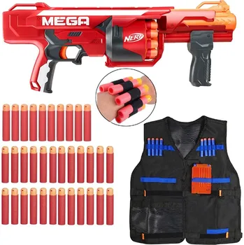 Dětská zbraň Nerf N-Strike Mega Rotofury B1269 + 24 MEGA šípů + MEGA pásek na šípy + vesta
