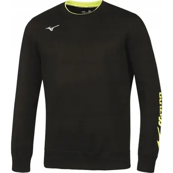 Pánská mikina Pánská běžecká mikina MIZUNO SWEAT CREW/BLACK 17508/S