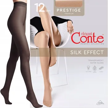 Dámské punčochy Punčocháče hladké Conte Elegant Prestige 12den černé Nero velikost 5