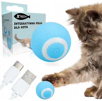 Hračka pro kočku Hračka pro kočky Xtech UNIKAJÍCÍ MÍČEK PRO PSY KOČKU INTERAKTIVNÍ HRAČKA NABÍJENÁ NA USB ZÁBAVA