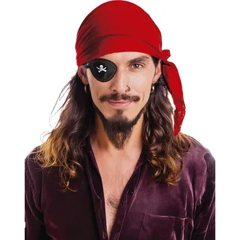 Šátek Sametový pirátský šátek - červený