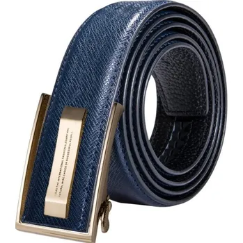 Opasek Pánský kožený pásek L362 tmavě modrá 130 cm