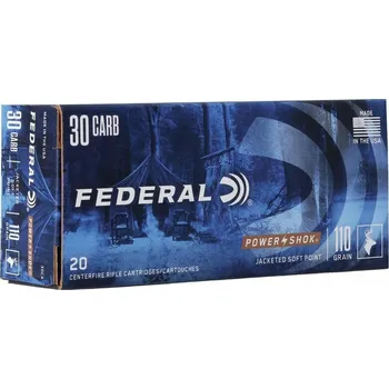 Náboj kola Federal Náboj kulový Federal, Power Shok, .30 Carbine, 110GR (7,1g), Soft Point