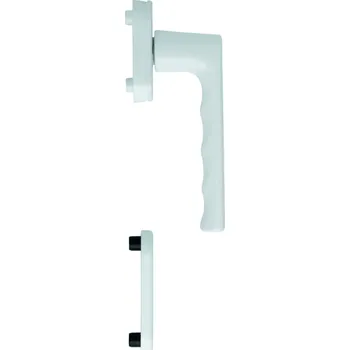 Dveřní kování Balkonové 1/2 dveřní kování Hoppe Hamburg, vnitřní klika, RAL 9016 bílá