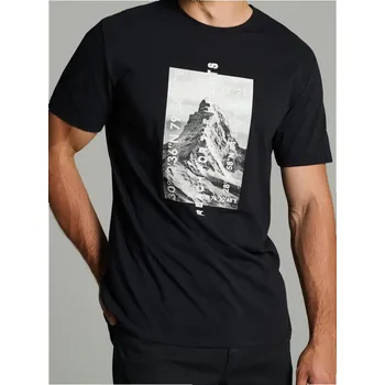 Sinsay - Bavlněné oversize tričko s potiskem - námořnická modrá - 827GP-59X - 827GP-59X-M