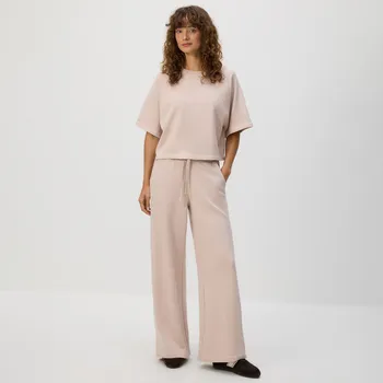 Dámské kalhoty Reserved - Bavlněné teplákové kalhoty - pastelově růžová - YS812-03X - YS812-03X-S