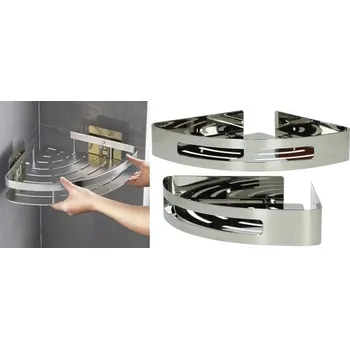 Drátěná police Rohová nerezová polička HT-5005-1