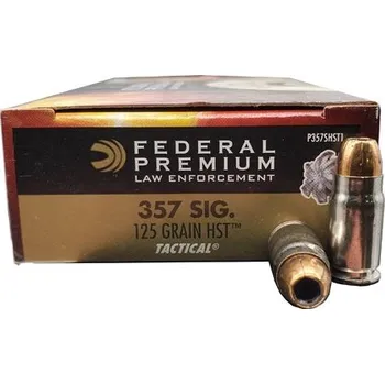 Sportovní střelba Federal Náboj kulový Federal, Tactical, .357 Sig., 125GR (8,9g), HST HP, Hydra Shock JHP