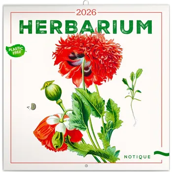 Kalendář Notique Nástěnný poznámkový kalendář herbář 2026