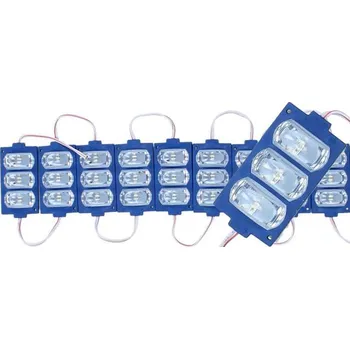 LED panel Nalepovací silná oválná 3Ks LED dioda modrá