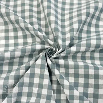 Bavlněná látka Check teal