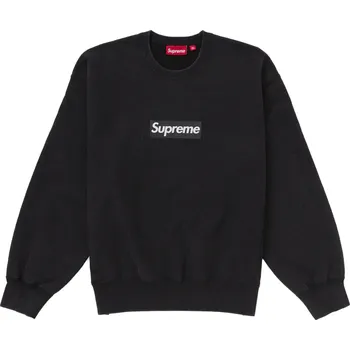 Pánská mikina Supreme Washed Box Logo Crewneck Black Velikost: L