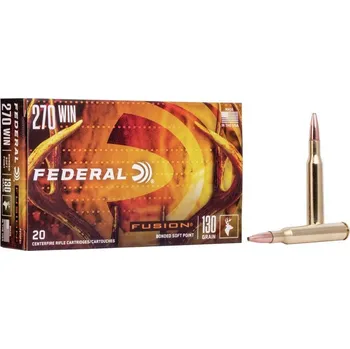 Příslušenství pro sportovní střelbu Federal Náboj kulový Federal, Fusion, .270 Win, 130GR (8,4g), Bonded Soft Point