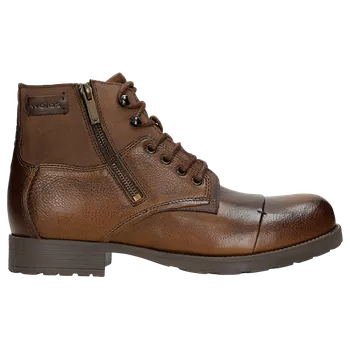 Pánské polobotky Hnědé Pánské Pracovní Boty Z Lícové Kůže A Nubuku Wojas 823472 45