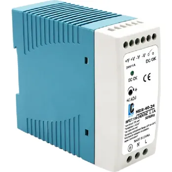 Měnič napětí Spínaný zdroj na DIN lištu AC 100-240V DC 24V 1A 40W Kompaktní napájecí adaptér 50/60Hz Průmyslový zdroj napětí 10x9x4 cm