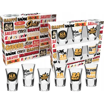 Sklenice Sklenice na vodku BGtech , bezbarvé, 35ml, 6 ks