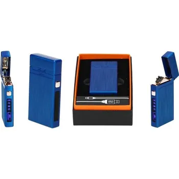 Zapalovač Nabíjecí USB plazmový zapalovač žíhaný modrý