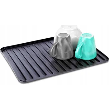Odkapávač na nádobí PODLOŽKA NA SUŠENÍ NÁDOBÍ ODKAPÁVAČ KUCHYŇSKÁ ČERNÁ 39,5X30,5CM