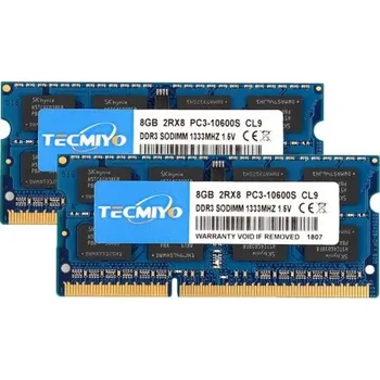 Externí pevný disk Tecmiyo DDR3 8GB SODIMM 1600MHz Notebook RAM 204pin PC3-12800S PC3-10600S 2Rx8 Paměťový modul pro Intel a AMD přenosné počítače