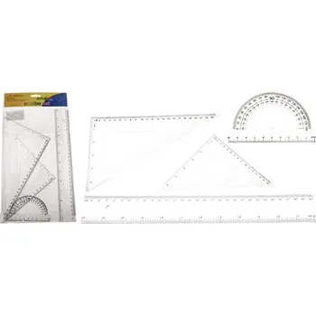 pravítka Sada pravítek 4 kusy velké