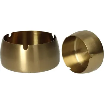 Popelník Kulatý popelník z chromniklové nerezové oceli se třemi zářezy