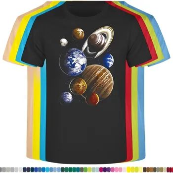 Chlapecké tričko detske-levne-bavlnene-tricko-potisk-planety Barva: Black -černá, velikost: 128