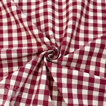 Bavlněná látka Check berry
