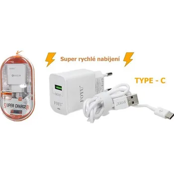 FOYU USB Typ C super rychlá nabíječka
