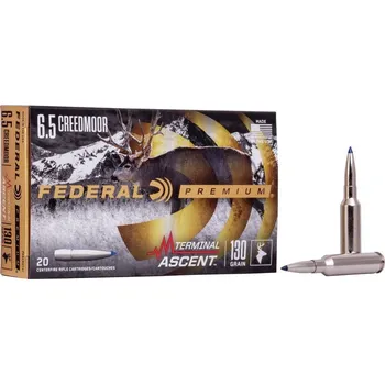 Sportovní střelba Federal Náboj kulový Federal, Premium, 6,5mm Creedmoor, 130GR (8,4g), Terminal Ascent