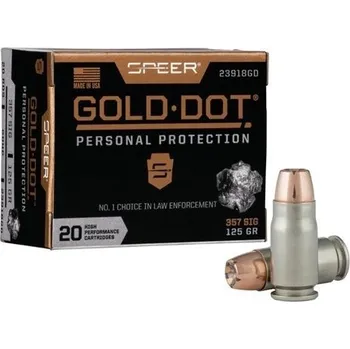 Sportovní střelba Speer Náboj kulový Speer, Personal Protection, .357 Sig, 125GR (8,0g), Gold Dot